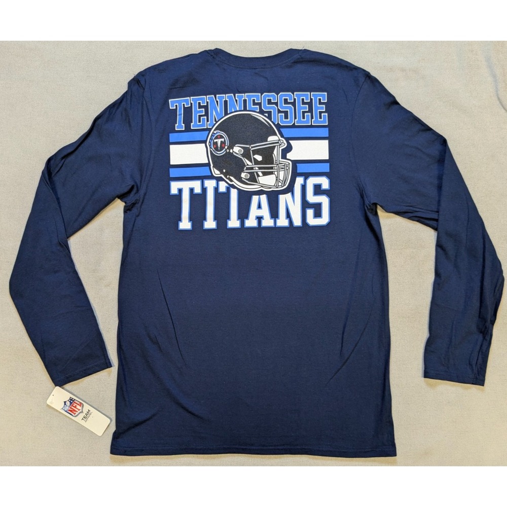 Tennessee Titans Shirt Mens Medium Blue Long Sleeve NFL Helmet Football New